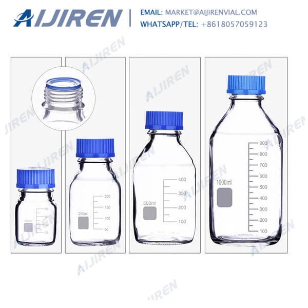 Free sample clear 1000ml media bottle Mycap
